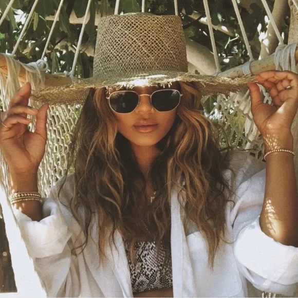 Ubí Organic Summer Braided Sun Hat Wide Brim - Picture 1 of 16